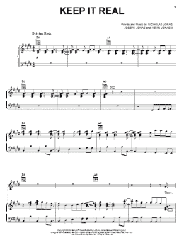 page one of Keep It Real (Piano, Vocal & Guitar Chords (Right-Hand Melody))