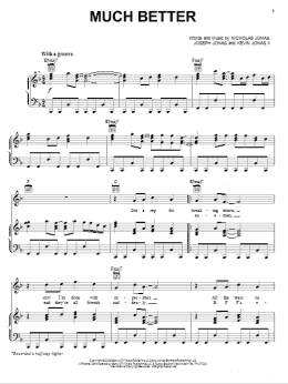 page one of Much Better (Piano, Vocal & Guitar Chords (Right-Hand Melody))