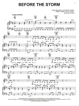 page one of Before The Storm (Piano, Vocal & Guitar Chords (Right-Hand Melody))