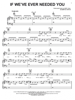 page one of If We've Ever Needed You (Piano, Vocal & Guitar Chords (Right-Hand Melody))