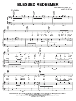 page one of Blessed Redeemer (Piano, Vocal & Guitar Chords (Right-Hand Melody))