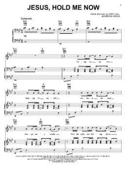 page one of Jesus, Hold Me Now (Piano, Vocal & Guitar Chords (Right-Hand Melody))