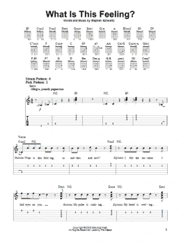 page one of What Is This Feeling? (from Wicked) (Easy Guitar Tab)