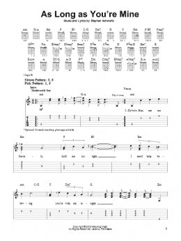 page one of As Long As You're Mine (from Wicked) (Easy Guitar Tab)