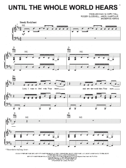 page one of Until The Whole World Hears (Piano, Vocal & Guitar Chords (Right-Hand Melody))