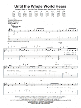 page one of Until The Whole World Hears (Easy Guitar Tab)