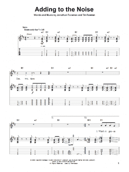 page one of Adding To The Noise (Guitar Tab (Single Guitar))