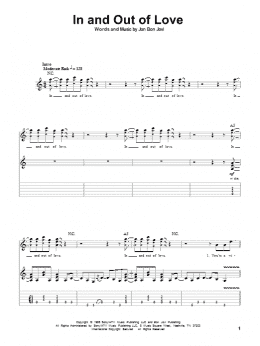 page one of In And Out Of Love (Guitar Tab (Single Guitar))