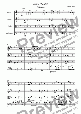 page one of String Quartet finale