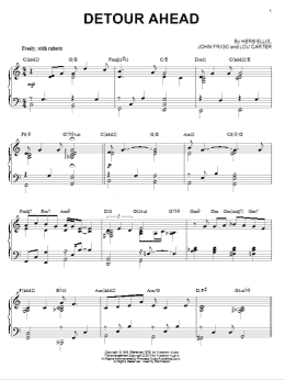 page one of Detour Ahead (arr. Brent Edstrom) (Piano Solo)