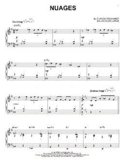 page one of Nuages (arr. Brent Edstrom) (Piano Solo)