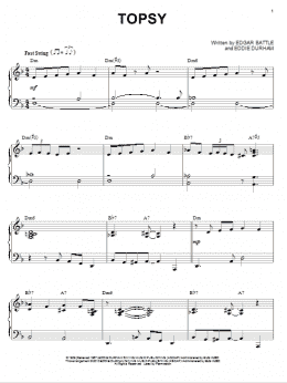 page one of Topsy (arr. Brent Edstrom) (Piano Solo)