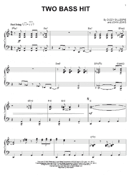 page one of Two Bass Hit (arr. Brent Edstrom) (Piano Solo)