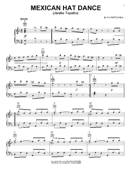 page one of Mexican Hat Dance (Jarabe Topatio) (Piano, Vocal & Guitar Chords (Right-Hand Melody))
