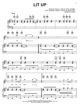 page one of Lit Up (Piano, Vocal & Guitar Chords (Right-Hand Melody))