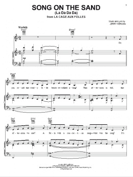 page one of Song On The Sand (La Da Da Da) (Piano, Vocal & Guitar Chords (Right-Hand Melody))