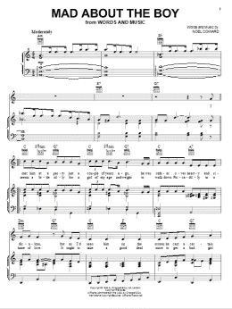 page one of Mad About The Boy (Piano, Vocal & Guitar Chords (Right-Hand Melody))