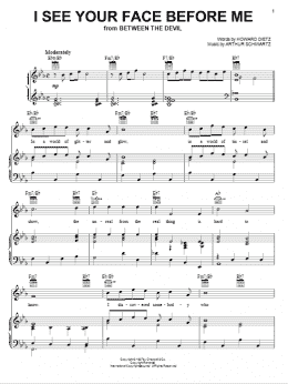 page one of I See Your Face Before Me (Piano, Vocal & Guitar Chords (Right-Hand Melody))