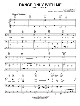 page one of Dance Only With Me (Piano, Vocal & Guitar Chords (Right-Hand Melody))
