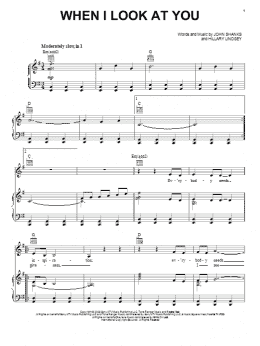 page one of When I Look At You (Piano, Vocal & Guitar Chords (Right-Hand Melody))