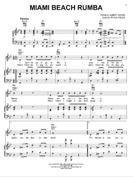 page one of Miami Beach Rumba (Piano, Vocal & Guitar Chords (Right-Hand Melody))
