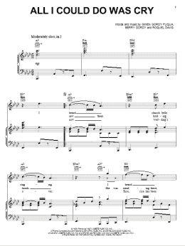 page one of All I Could Do Was Cry (Piano, Vocal & Guitar Chords (Right-Hand Melody))