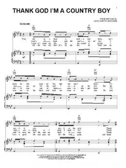 page one of Thank God I'm A Country Boy (Piano, Vocal & Guitar Chords (Right-Hand Melody))