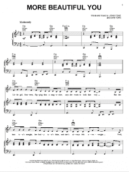 page one of More Beautiful You (Piano, Vocal & Guitar Chords (Right-Hand Melody))