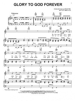 page one of Glory To God Forever (Piano, Vocal & Guitar Chords (Right-Hand Melody))