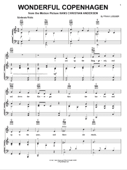 page one of Wonderful Copenhagen (Piano, Vocal & Guitar Chords (Right-Hand Melody))