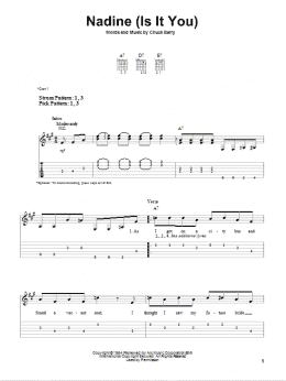 page one of Nadine (Is It You) (Easy Guitar Tab)
