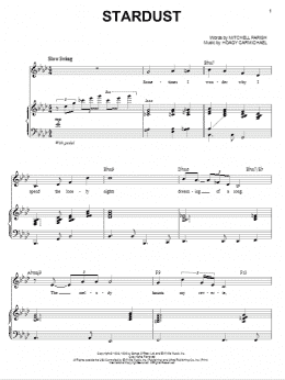 page one of Stardust (Piano & Vocal)