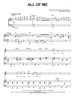 page one of All Of Me (Piano & Vocal)