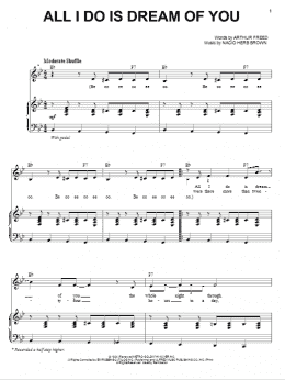 page one of All I Do Is Dream Of You (Piano & Vocal)
