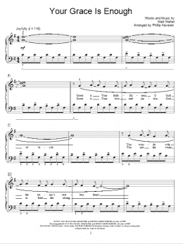 page one of Your Grace Is Enough (arr. Phillip Keveren) (Educational Piano)