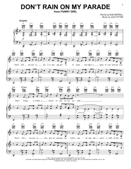 page one of Don't Rain On My Parade (Piano, Vocal & Guitar Chords (Right-Hand Melody))