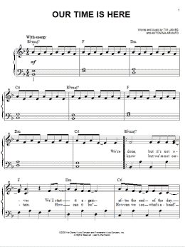page one of Our Time Is Here (from Camp Rock) (Easy Piano)
