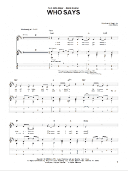 page one of Who Says (Guitar Tab)