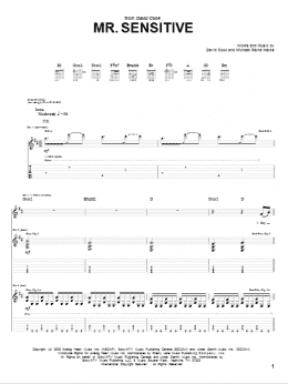 page one of Mr. Sensitive (Guitar Tab)