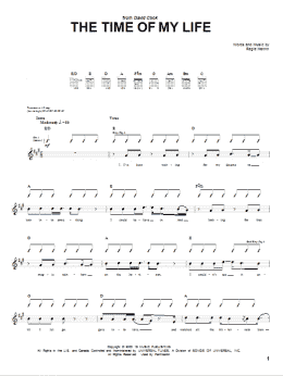 page one of Time Of My Life (Guitar Tab)