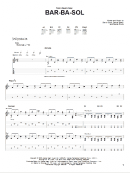 page one of Bar-Ba-Sol (Guitar Tab)