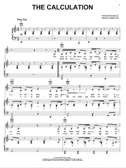page one of The Calculation (Piano, Vocal & Guitar Chords (Right-Hand Melody))