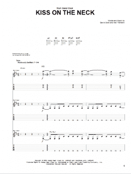 page one of Kiss On The Neck (Guitar Tab)