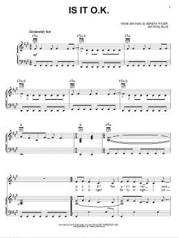 page one of Is It O.K. (Piano, Vocal & Guitar Chords (Right-Hand Melody))