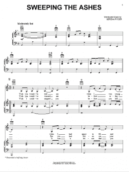 page one of Sweeping The Ashes (Piano, Vocal & Guitar Chords (Right-Hand Melody))