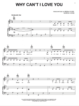 page one of Why Can't I Love You (Piano, Vocal & Guitar Chords (Right-Hand Melody))