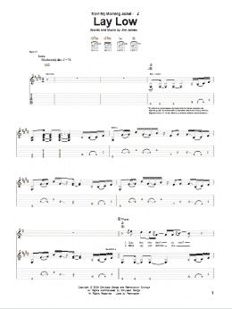 page one of Lay Low (Guitar Tab)