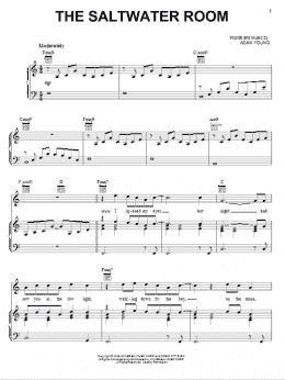 page one of The Saltwater Room (Piano, Vocal & Guitar Chords (Right-Hand Melody))