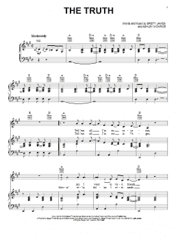 page one of The Truth (Piano, Vocal & Guitar Chords (Right-Hand Melody))