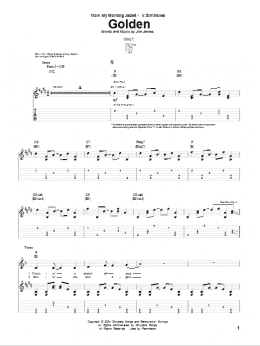 page one of Golden (Guitar Tab)